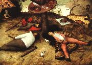 BRUEGEL, Pieter the Elder The Land of Cockayne g Norge oil painting reproduction